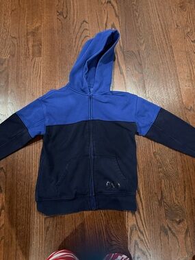 GAP Two-Tone Blue Kids Zip-Up Hoodie